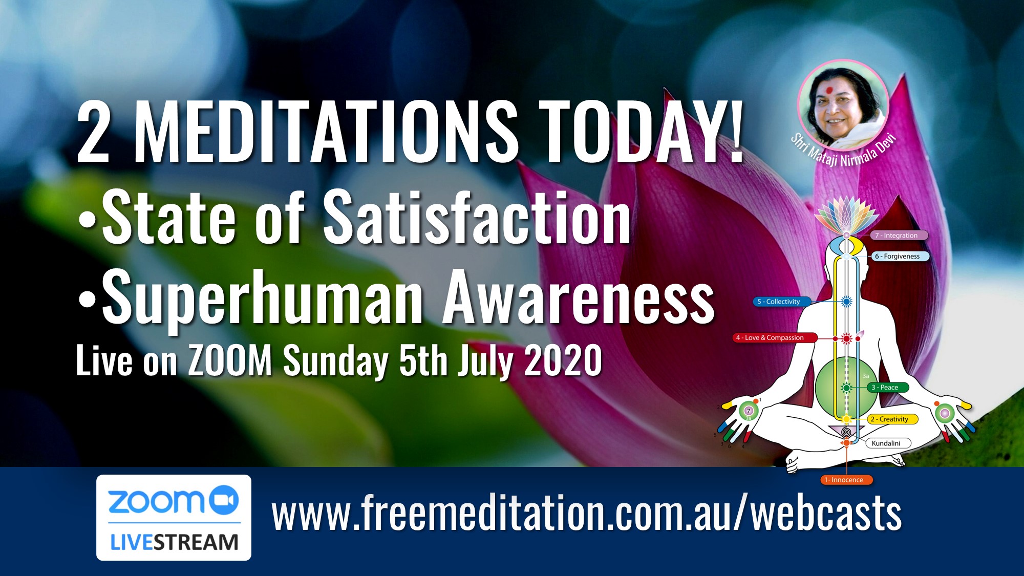 2 Meditations Live on Zoom 5th July 2020 Sahaja Yoga Meditation