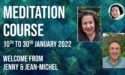 Starts today! 3 Week Daily Meditation Course during January 2022